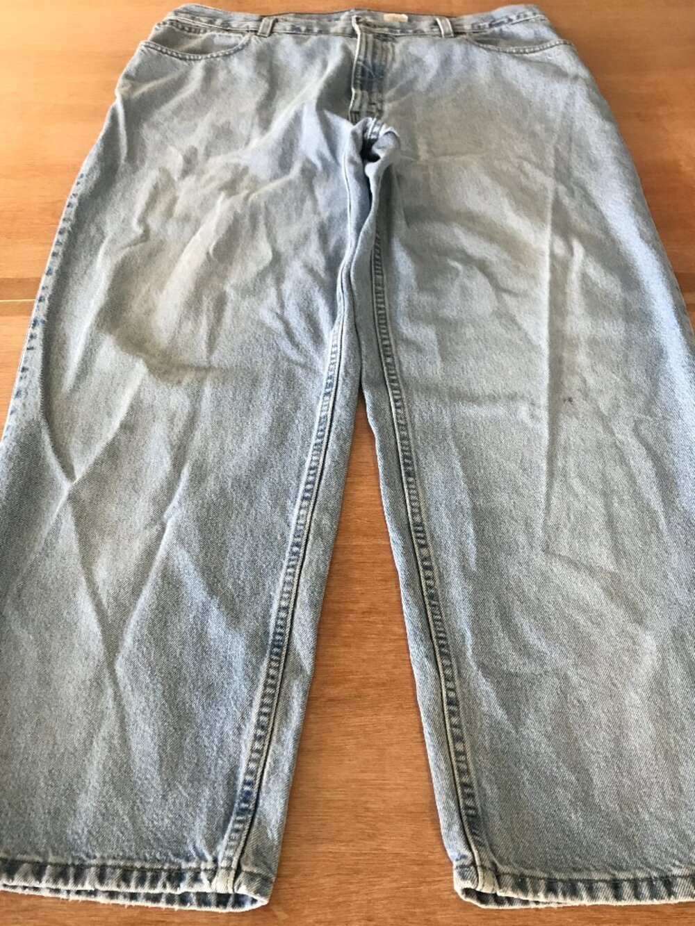 Vintage Levi's 595 Dry Goods Two Horse Brand Jeans Men 36x30 Blue Baggy Mid Rise